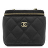 シャネル CHANEL マトラッセ ミニ バニティ AP2158 ブラック キャビアスキン ショルダーバッグ ゴールド金具 チェーンバッグ