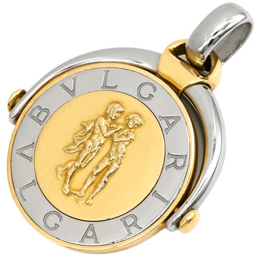 ブルガリ BVLGARI ホロスコープ 双子座 Gemini イエローゴールド×ステンレス K18YG ステンレススチール ペンダントトップ Au750 18K SS コンビ ふたご座 ジェミニ 星座 チャーム