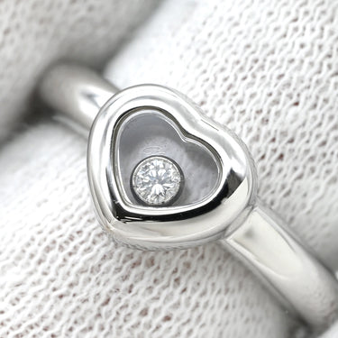 ショパール CHOPARD ハッピーダイヤ ハート 82/2889-20 ホワイトゴールド K18WG ダイヤモンド リング 指輪 750 18K ムービングダイヤ 1P 9号
