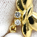 ミキモト MIKIMOTO パール ダイヤ リボンモチーフ パールホワイト×イエローゴールド K18YG パール ダイヤモンド イヤリング Au750 18K 真珠 1P 1粒 ネジ式 スイング ドロップ