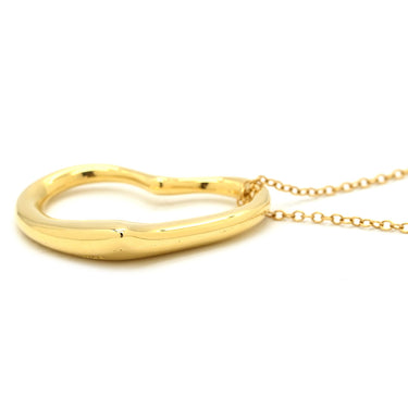 ティファニー Tiffany & Co オープンハート 36mm イエローゴールド K18YG ネックレス T＆Co. 18K 18金 750 YG エルサペレッティ ロング ラージ