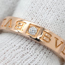 ブルガリ BVLGARI ブルガリブルガリ ダブルロゴ ピンクゴールド K18PG ダイヤモンド リング 指輪 18K 750AU 1Pダイヤモンド 10.5号