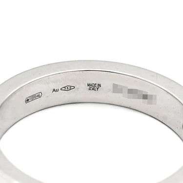 ブルガリ BVLGARI ブルガリブルガリ ダブルロゴ ホワイトゴールド K18WG ダイヤモンド リング 指輪 18K 750AU 1Pダイヤモンド 18号