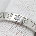 ブルガリ BVLGARI ブルガリブルガリ ダブルロゴ ホワイトゴールド K18WG ダイヤモンド リング 指輪 18K 750AU 1Pダイヤモンド 18号