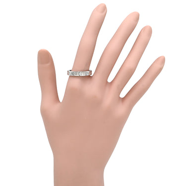 ブルガリ BVLGARI ブルガリブルガリ ダブルロゴ ホワイトゴールド K18WG ダイヤモンド リング 指輪 18K 750AU 1Pダイヤモンド 18号