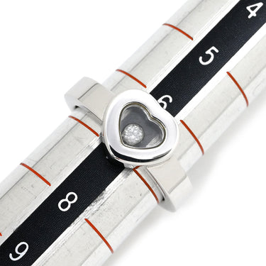 ショパール CHOPARD ハッピーダイヤ ハート 82/4354-20 ホワイトゴールド K18WG ダイヤモンド リング 指輪 750 18K ムービングダイヤ 1P 6.5号