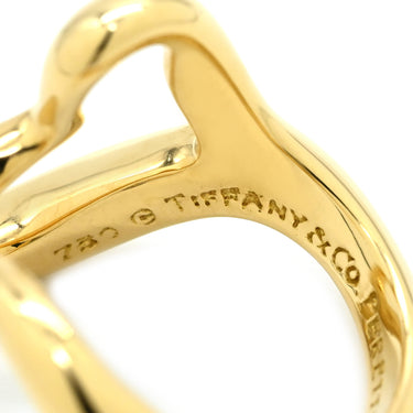 ティファニー Tiffany & Co オープンハート イエローゴールド K18YG リング 指輪 T＆Co. 18K 750YG エルサ ペレッティ 11号