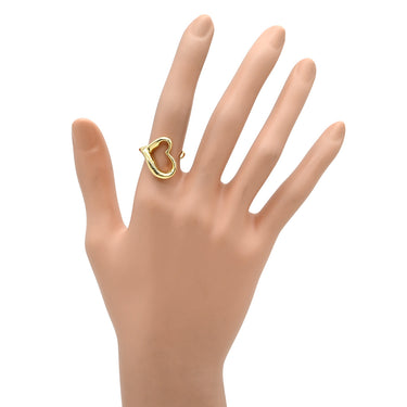 ティファニー Tiffany & Co オープンハート イエローゴールド K18YG リング 指輪 T＆Co. 18K 750YG エルサ ペレッティ 11号