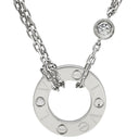 カルティエ Cartier ラブ サークル 2Pダイヤ B7219400 ホワイトゴールド K18WG ダイヤモンド ネックレス 18金 750WG Wチェーン