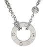 カルティエ Cartier ラブ サークル 2Pダイヤ B7219400 ホワイトゴールド K18WG ダイヤモンド ネックレス 18金 750WG Wチェーン
