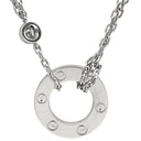 カルティエ Cartier ラブ サークル 2Pダイヤ B7219400 ホワイトゴールド K18WG ダイヤモンド ネックレス 18金 750WG Wチェーン