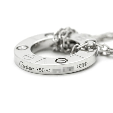 カルティエ Cartier ラブ サークル 2Pダイヤ B7219400 ホワイトゴールド K18WG ダイヤモンド ネックレス 18金 750WG Wチェーン