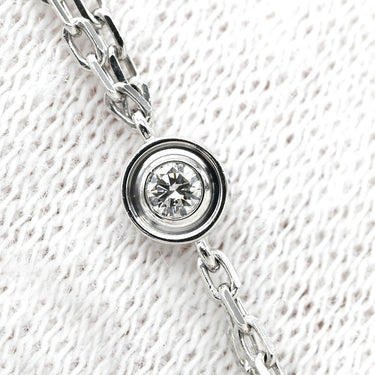 カルティエ Cartier ラブ サークル 2Pダイヤ B7219400 ホワイトゴールド K18WG ダイヤモンド ネックレス 18金 750WG Wチェーン