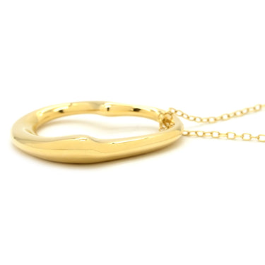 ティファニー Tiffany & Co オープンハート 35mm イエローゴールド K18YG ネックレス T＆Co. 18K 18金 750 YG エルサペレッティ ロング ラージ