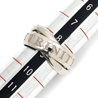 カルティエ Cartier トリニティ 1998年クリスマス限定 ホワイトゴールド K18WG #49(JP9) リング 指輪 3連 18K 750WG 【OR AMOUR ET TRINITY】 8.5号