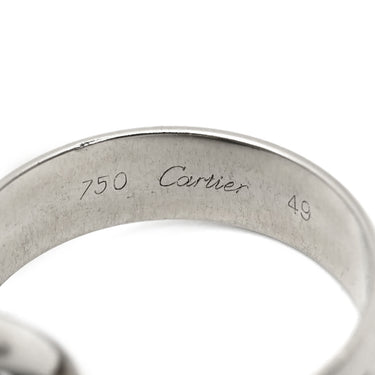 カルティエ Cartier トリニティ 1998年クリスマス限定 ホワイトゴールド K18WG #49(JP9) リング 指輪 3連 18K 750WG 【OR AMOUR ET TRINITY】 8.5号