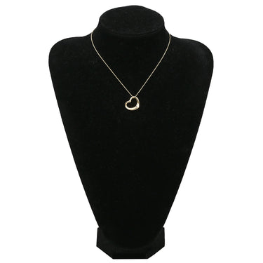 ティファニー Tiffany & Co オープンハート 21.6mm イエローゴールド K18YG ネックレス T＆Co. Au750 18K 18金 エルサペレッティ ミディアム