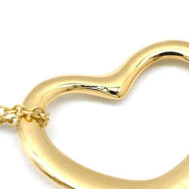 ティファニー Tiffany & Co オープンハート 21.6mm イエローゴールド K18YG ネックレス T＆Co. Au750 18K 18金 エルサペレッティ ミディアム