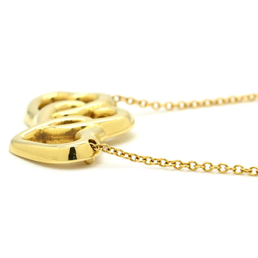 ティファニー Tiffany & Co トリプルハート イエローゴールド K18YG ネックレス T＆Co. Au750 18K 18金 3連 3重 両吊り ヴィンテージ
