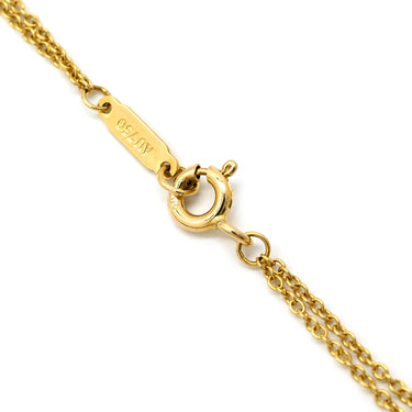 ティファニー Tiffany & Co インフィニティ イエローゴールド K18YG ネックレス T&Co. Au750 18K メビウス 2連 ダブルチェーン