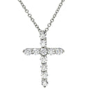 ティファニー Tiffany & Co スモールクロス ダイヤ ペンダント プラチナシルバー Pt950 ダイヤモンド ネックレス 11石 11石 クロス 十字架 ブリリアントカット