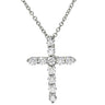 ティファニー Tiffany & Co スモールクロス ダイヤ ペンダント プラチナシルバー Pt950 ダイヤモンド ネックレス 11石 11石 クロス 十字架 ブリリアントカット