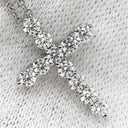 ティファニー Tiffany & Co スモールクロス ダイヤ ペンダント プラチナシルバー Pt950 ダイヤモンド ネックレス 11石 11石 クロス 十字架 ブリリアントカット