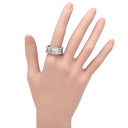ブルガリ BVLGARI ビーゼロワン B-zero1 3バンド ホワイトゴールド K18WG #57 リング 指輪 K18WG Au750 18K 18金 16.5号