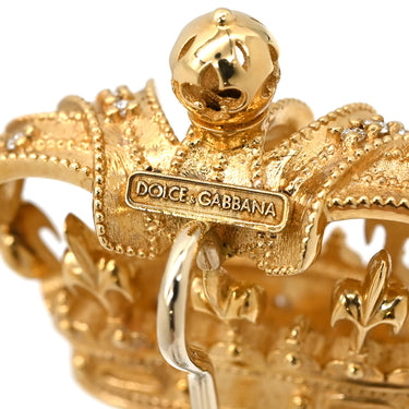 ドルチェ＆ガッバーナ DOLCE&GABBANA クラウン スティック ピンブローチ WPLK1GWYE01 イエローゴールド K18YG ダイヤモンド ブローチ 750AU 18KT YG ダイヤ ハットピン タイピン