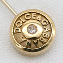 ドルチェ＆ガッバーナ DOLCE&GABBANA クラウン スティック ピンブローチ WPLK1GWYE01 イエローゴールド K18YG ダイヤモンド ブローチ 750AU 18KT YG ダイヤ ハットピン タイピン