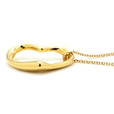 ティファニー Tiffany & Co オープンハート 22mm イエローゴールド K18YG ネックレス T＆Co. 18K 18金 750 YG エルサペレッティ