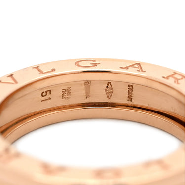 ブルガリ BVLGARI ビーゼロワン B-zero1 リング XS ピンクゴールド K18PG #51(JP11) リング 指輪 Au750 18K 18金 PG 1バンド 11号