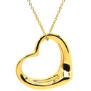 ティファニー Tiffany & Co オープンハート 27.4mm イエローゴールド K18YG ネックレス T＆Co. Au750 18K 18金 エルサペレッティ ラージ