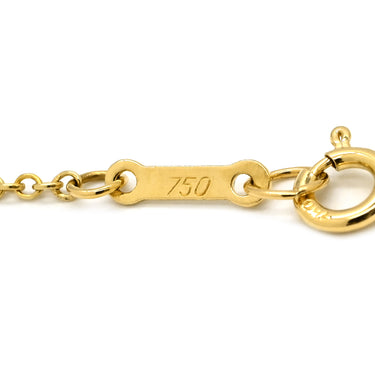 ティファニー Tiffany & Co オープンハート 27.4mm イエローゴールド K18YG ネックレス T＆Co. Au750 18K 18金 エルサペレッティ ラージ