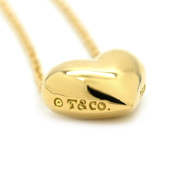 ティファニー Tiffany & Co ピンチドハート イエローゴールド K18YG ネックレス T&Co. 18K 750 YG ミニハート