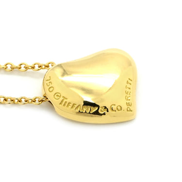ティファニー Tiffany & Co フルハート イエローゴールド K18YG ネックレス T＆Co. 18K 18金 750 YG エルサペレッティ
