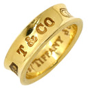 ティファニー Tiffany & Co 1837 ナロー イエローゴールド K18YG リング 指輪 T&Co. Au750 18K ロゴ 10号