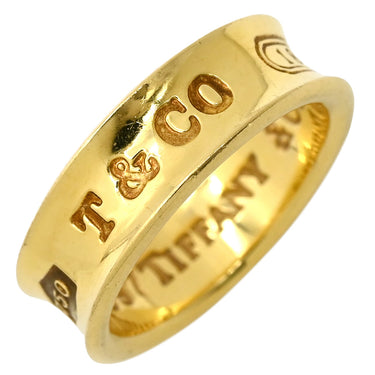 ティファニー Tiffany & Co 1837 ナロー イエローゴールド K18YG リング 指輪 T&Co. Au750 18K ロゴ 10号