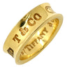 ティファニー Tiffany & Co 1837 ナロー イエローゴールド K18YG リング 指輪 T&Co. Au750 18K ロゴ 10号
