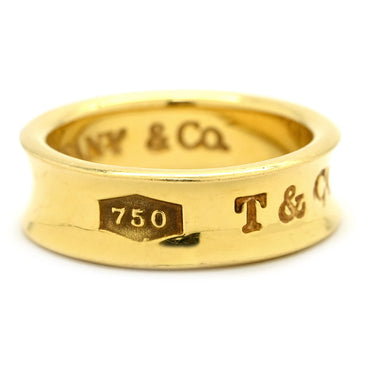 ティファニー Tiffany & Co 1837 ナロー イエローゴールド K18YG リング 指輪 T&Co. Au750 18K ロゴ 10号
