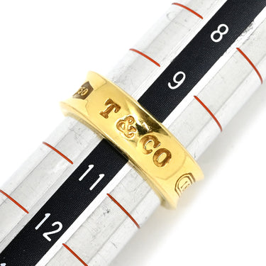 ティファニー Tiffany & Co 1837 ナロー イエローゴールド K18YG リング 指輪 T&Co. Au750 18K ロゴ 10号