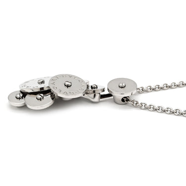 ブルガリ BVLGARI チクラディ スモール ホワイトゴールド K18WG ネックレス Au750 18K 18金 回転ディスク プチモデル