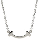 ティファニー Tiffany & Co Tスマイル ミニ ダイヤモンド 62617799 ホワイトゴールド K18WG ダイヤモンド ネックレス T＆Co. T smile Au750 18K 18金