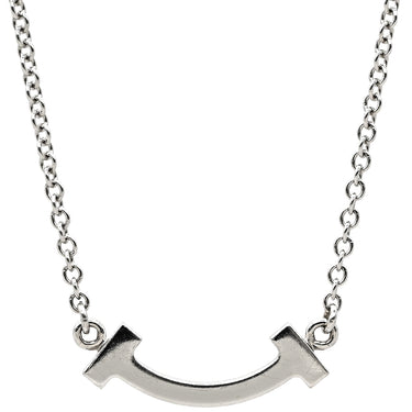 ティファニー Tiffany & Co Tスマイル ミニ ダイヤモンド 62617799 ホワイトゴールド K18WG ダイヤモンド ネックレス T＆Co. T smile Au750 18K 18金