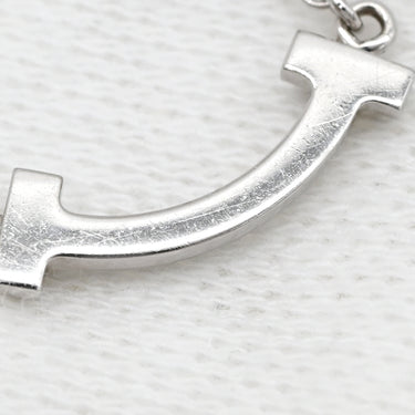 ティファニー Tiffany & Co Tスマイル ミニ ダイヤモンド 62617799 ホワイトゴールド K18WG ダイヤモンド ネックレス T＆Co. T smile Au750 18K 18金