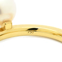 タサキ TASAKI バランス クロス パールホワイト×イエローゴールド K18YG パール リング 指輪 K18 18K 750 YG 真珠 2P 2粒 10号