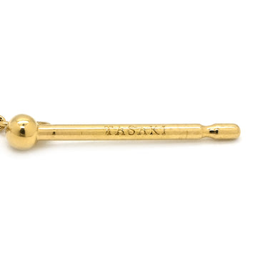 タサキ TASAKI コメット プラス イエローゴールド K18YG パール ピアス あこや真珠 K18 750 YG スター 彗星 両耳用 チェーン スウィング