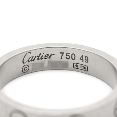 カルティエ Cartier LOVE ミニラブリング B4049600 ホワイトゴールド K18WG #49(JP9) リング 指輪 750 18K WG スモールモデル 9号