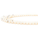 ミキモト MIKIMOTO パール ダイヤ 5連 パールホワイト×ホワイトゴールド K18WG パール ダイヤモンド ネックレス MIKIMOTO 真珠 多連 18k 750 WG チョーカー