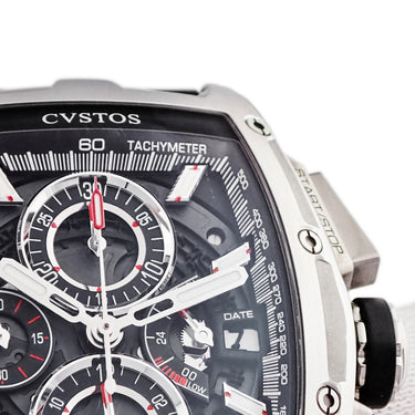 腕時計 クストス CVSTOS チャレンジ クロノ2 CVT-CHR2 ST 自動巻き メンズ ブラック スモールセコンド デイト タキメーター